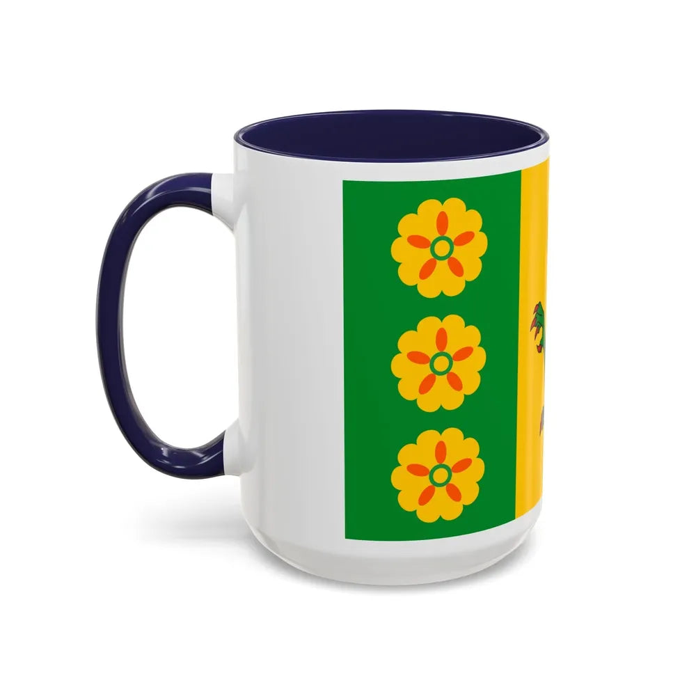 Flag of Evenley UK - Accent Coffee Mug-Go Mug Yourself