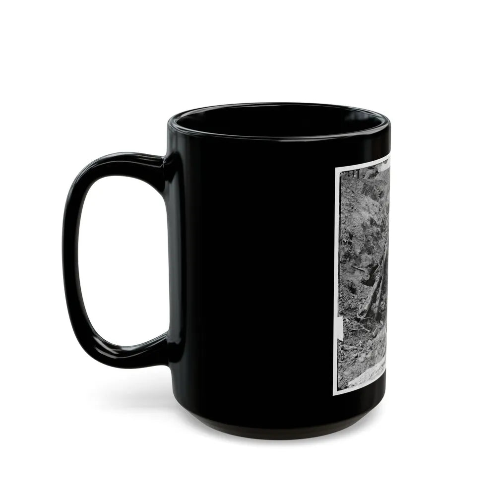 Petersburg, Va. Dead Confederate Soldier, In Trench Beyond A Section Of Chevaux-De-Frise (U.S. Civil War) Black Coffee Mug-Go Mug Yourself