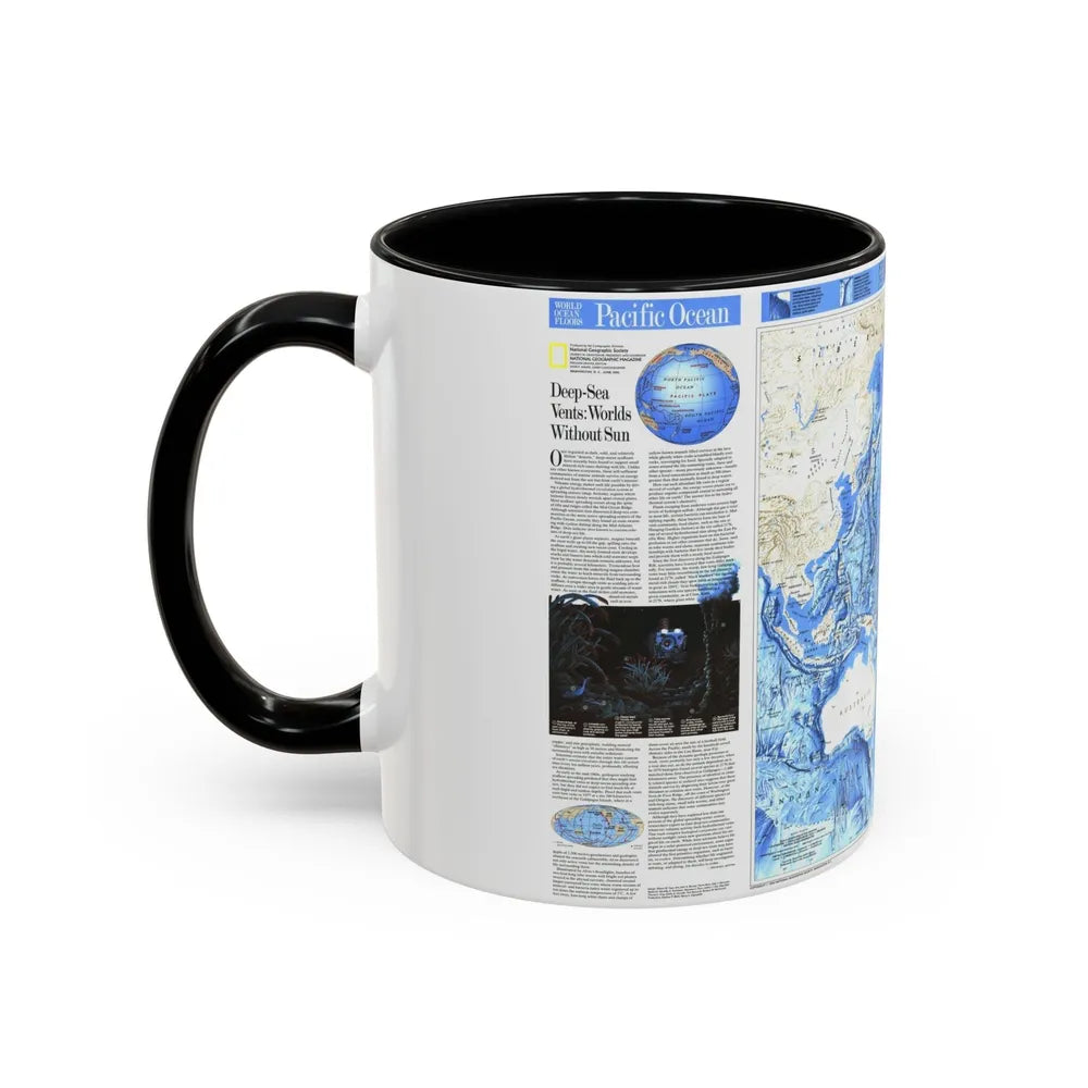 Pacific Ocean (1992) (Map) Accent Coffee Mug-Go Mug Yourself