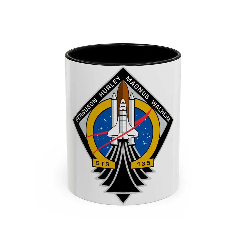 STS 135 (NASA) Accent Coffee Mug-11oz-Black-Go Mug Yourself