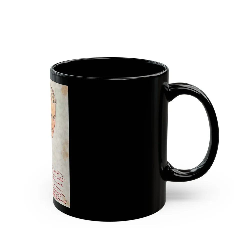 Carl Laemmle Sketch (c. 1937) - Black Coffee Mug-Go Mug Yourself