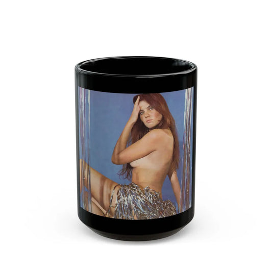 Caroline Munro #274 (Vintage Female Icon) Black Coffee Mug-15oz-Go Mug Yourself