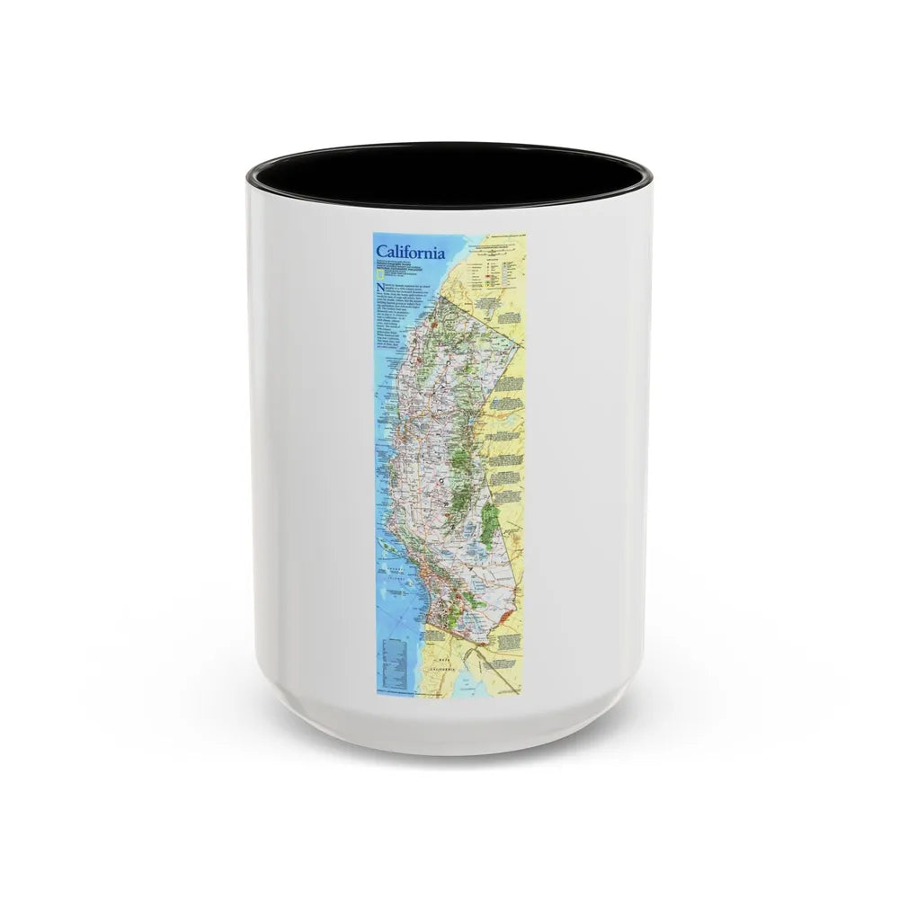 USA - California (1993) (Map) Accent Coffee Mug-15oz-Black-Go Mug Yourself