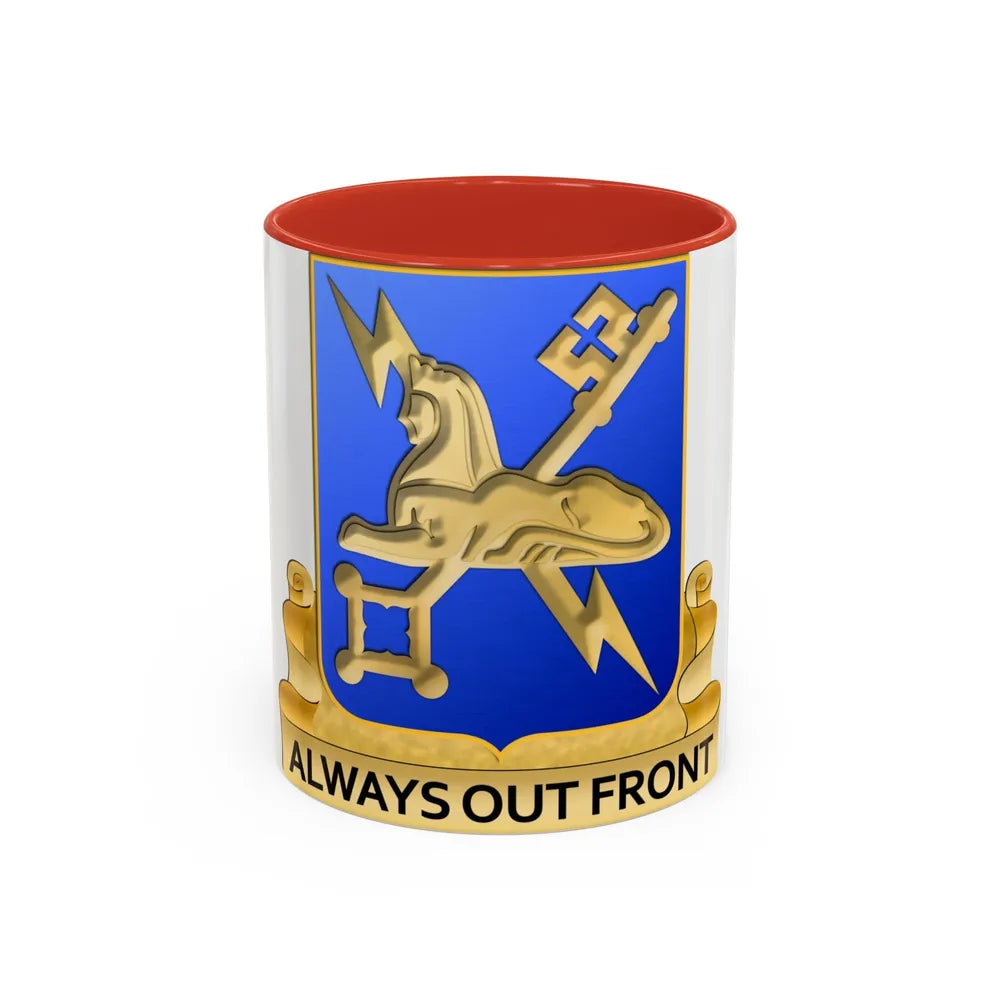 Military Intelligence Corps (U.S. Army) Accent Coffee Mug-11oz-Red-Go Mug Yourself