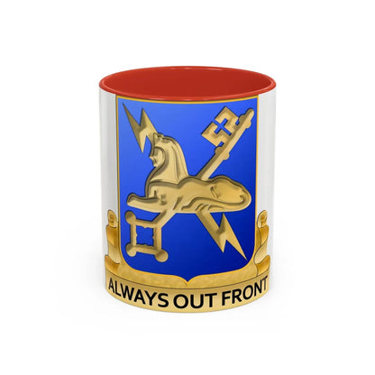 Military Intelligence Corps (U.S. Army) Accent Coffee Mug-11oz-Red-Go Mug Yourself