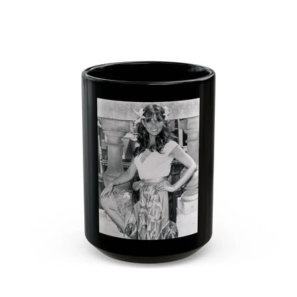 Caroline Munro #288 (Vintage Female Icon) Black Coffee Mug-15oz-Go Mug Yourself