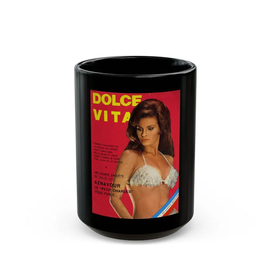 Raquel Welch #405 - Mag. Cover (Vintage Female Icon) Black Coffee Mug-15oz-Go Mug Yourself