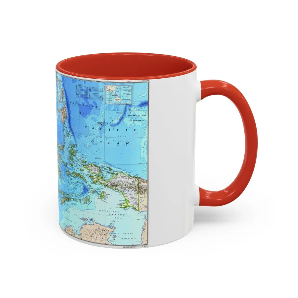 Indonesia 1 (1996) (Map) Accent Coffee Mug-Go Mug Yourself