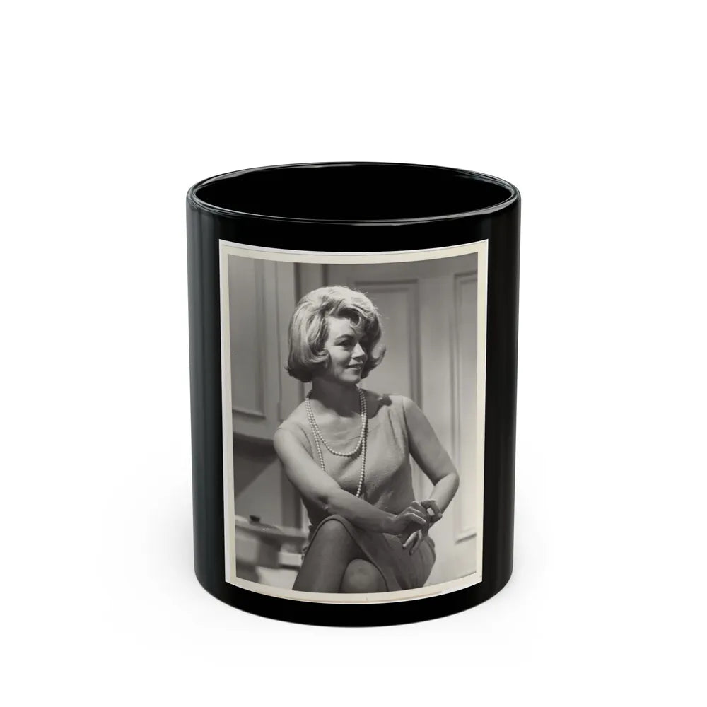 Dorothy Malone #206 (Vintage Female Icon) Black Coffee Mug-11oz-Go Mug Yourself