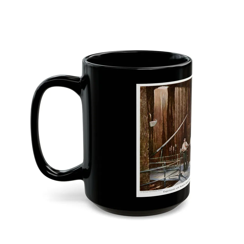 Experimenting With Sound, 1945 - Black Coffee Mug-Go Mug Yourself