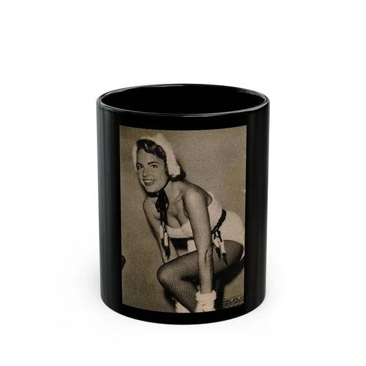 Terry Moore #653 - B&W Magazine Photo Clipping Circa 50's (Vintage Female Icon) Black Coffee Mug-11oz-Go Mug Yourself