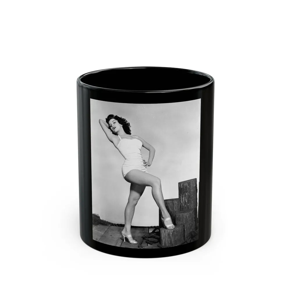 Debra Paget #264 2 (Vintage Female Icon) Black Coffee Mug-11oz-Go Mug Yourself