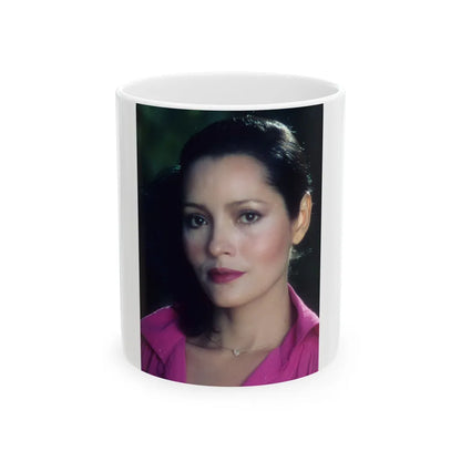 Barbara Carrera #118 (Vintage Female Icon) White Coffee Mug-11oz-Go Mug Yourself