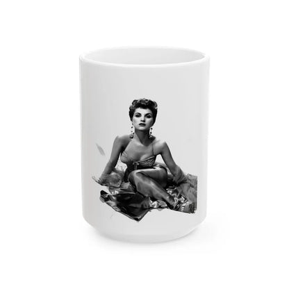 Debra Paget #142 (Vintage Female Icon) White Coffee Mug-15oz-Go Mug Yourself