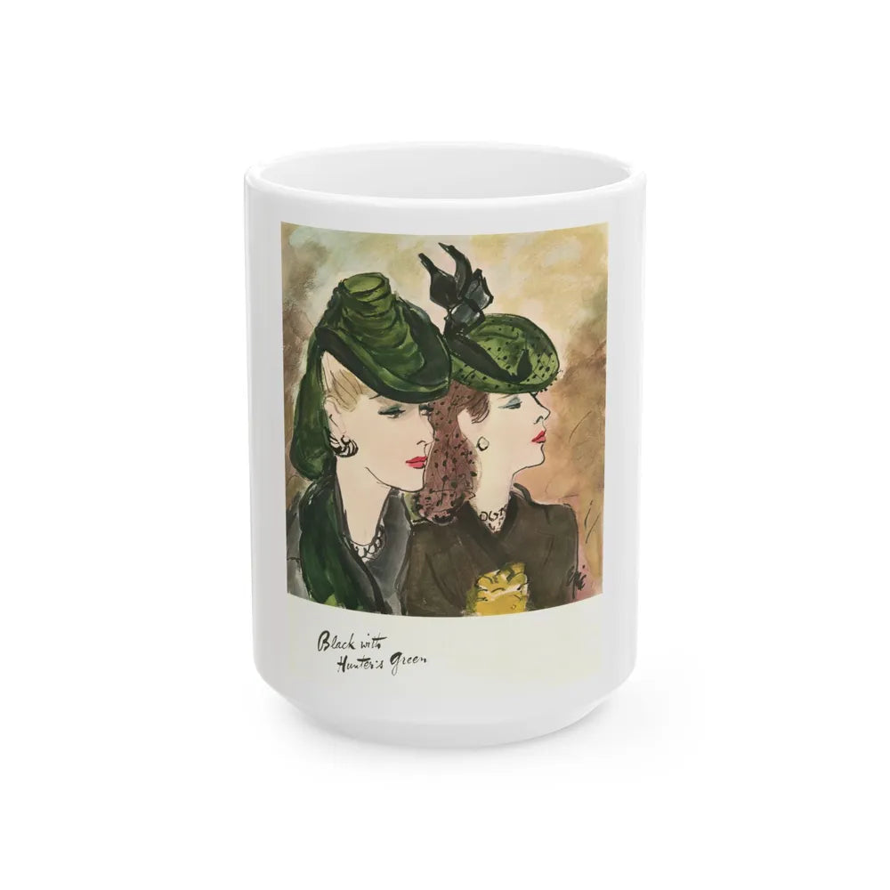 Black with Hunter's Green, 1941 - White Coffee Mug-15oz-Go Mug Yourself