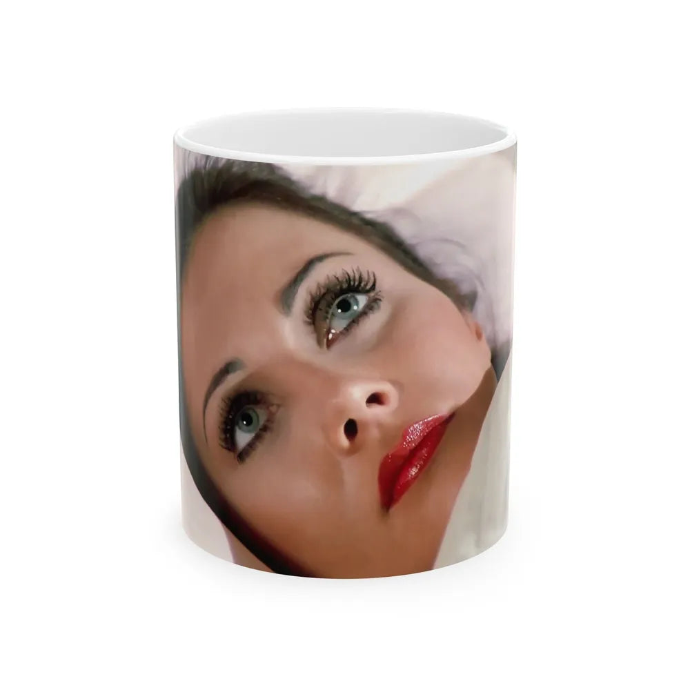 Lynda Carter #284 (Vintage Female Icon) White Coffee Mug-11oz-Go Mug Yourself