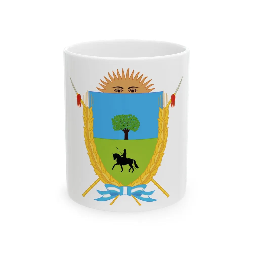 Coat of Arms La Pampa Argentina - White Coffee Mug-11oz-Go Mug Yourself