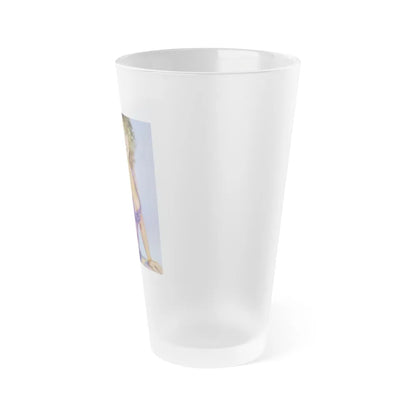 Linda Blair #139 - Partially Topless (Vintage Female Icon) Frosted Pint 16oz-Go Mug Yourself