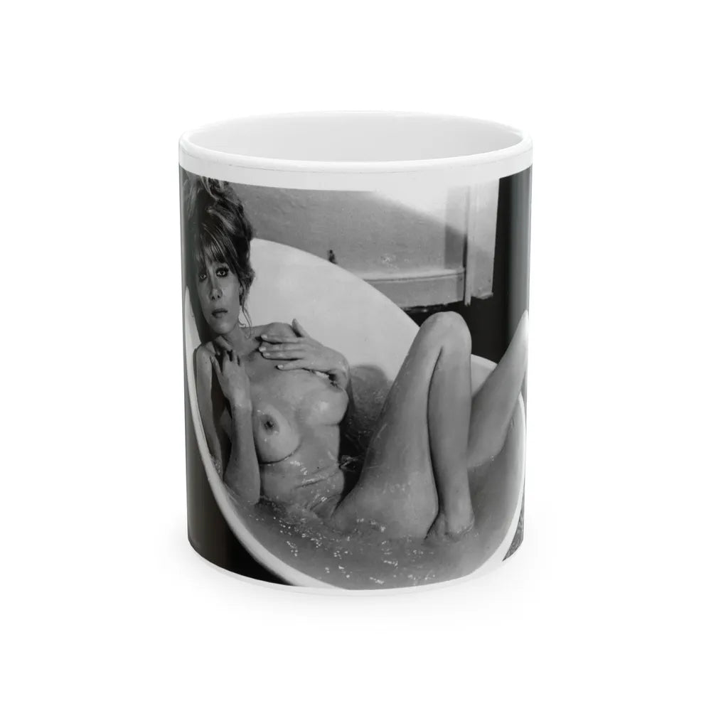 Ingrid Pitt #93 - Topless (Vintage Female Icon) White Coffee Mug-11oz-Go Mug Yourself