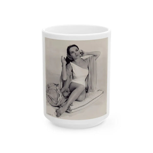 Debra Paget #67 1 (Vintage Female Icon) White Coffee Mug-15oz-Go Mug Yourself