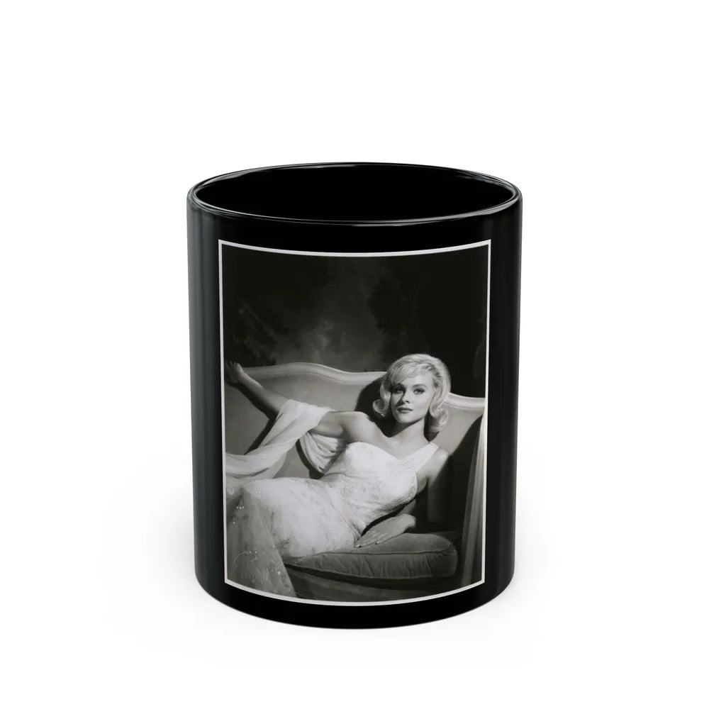 Diane McBain #39 (Vintage Female Icon) Black Coffee Mug-11oz-Go Mug Yourself