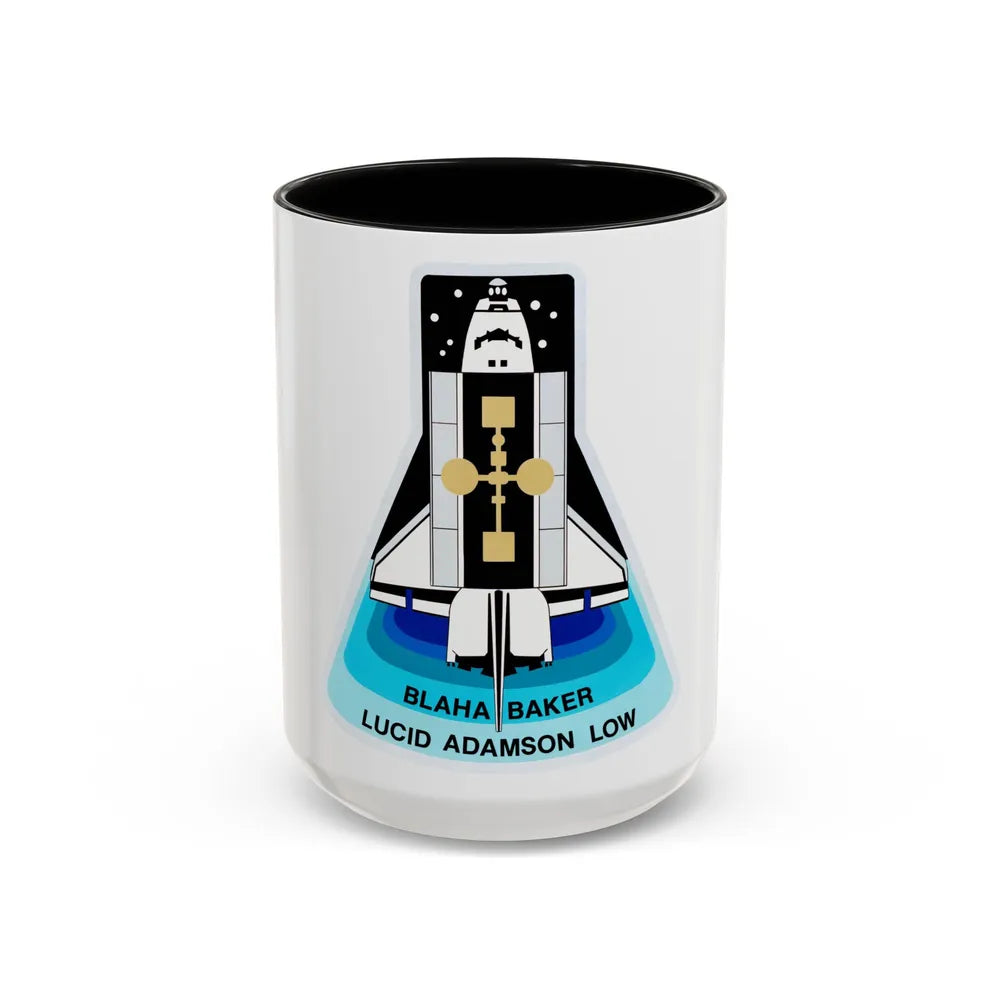 STS 43 (NASA) Accent Coffee Mug-15oz-Black-Go Mug Yourself