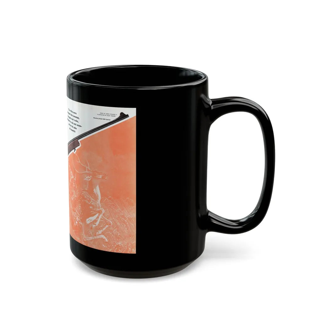 Field-Testing A New Rifle, Argosy, February 1966 - Black Coffee Mug-Go Mug Yourself