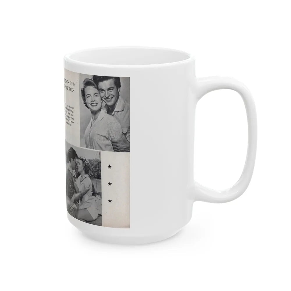 Terry Moore #460 - 66 PHOTOGRAPHS OF Terry MOORE U.K. Pocket Mag. Pages 50 & 51 (Vintage Female Icon) White Coffee Mug-Go Mug Yourself