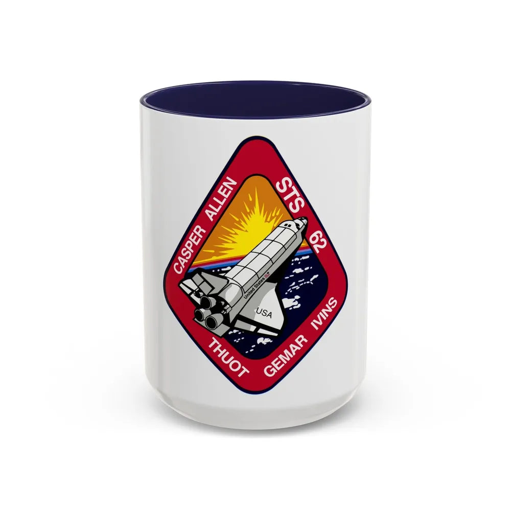 STS 62 (NASA) Accent Coffee Mug-15oz-Navy-Go Mug Yourself