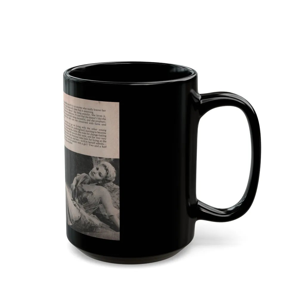 Kim Novak #163 - Scanned Mag. 66 Photos (Vintage Female Icon) Black Coffee Mug-Go Mug Yourself