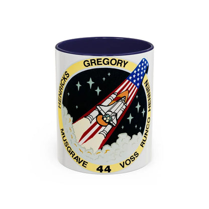 STS 44 (NASA) Accent Coffee Mug-11oz-Navy-Go Mug Yourself