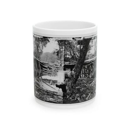 Chickahominy River, Va. Military Bridge Built By The 15th New York Volunteers Under Col. John Mcl. Murphy (U.S. Civil War) White Coffee Mug-11oz-Go Mug Yourself