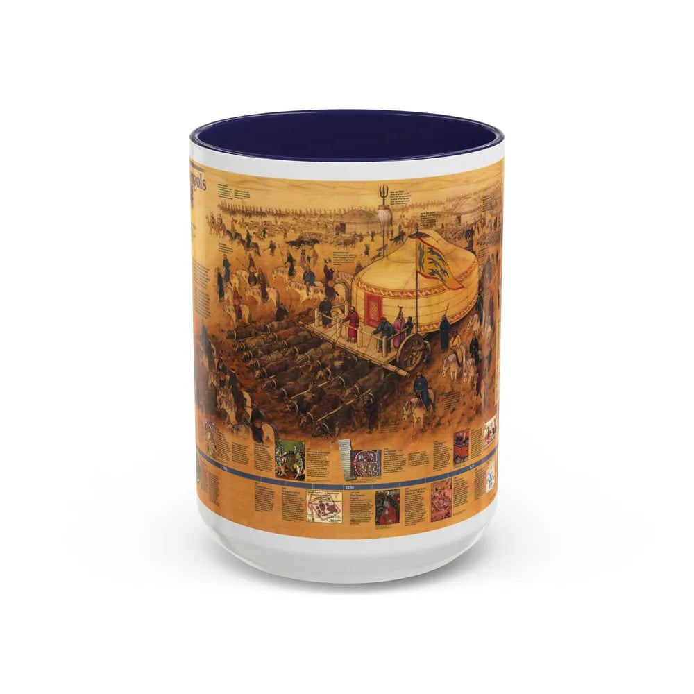 Mongols, The (1996) (Map) Accent Coffee Mug-15oz-Navy-Go Mug Yourself