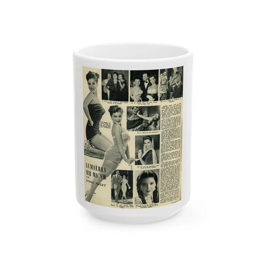 Debra Paget #320 (Vintage Female Icon) White Coffee Mug-15oz-Go Mug Yourself