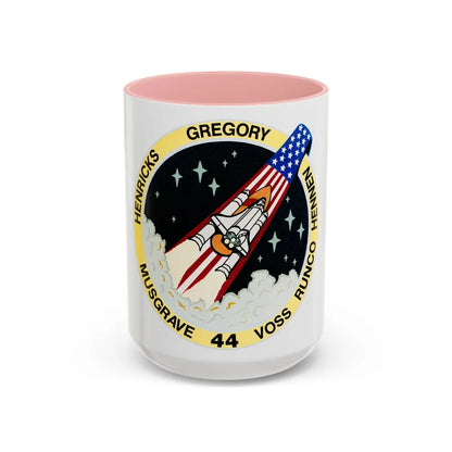 STS 44 (NASA) Accent Coffee Mug-15oz-Pink-Go Mug Yourself