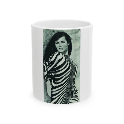 Gila Golan #168 - Tempo Italian Mag. 1967 - 1 Page 2 B&W Photos but cropped to 1 1 (Vintage Female Icon) White Coffee Mug-11oz-Go Mug Yourself