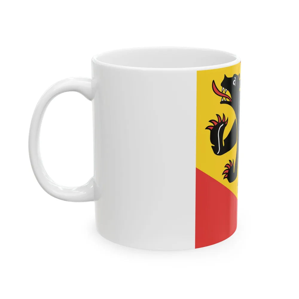 Flag of Canton of Bern Switzerland - White Coffee Mug-Go Mug Yourself