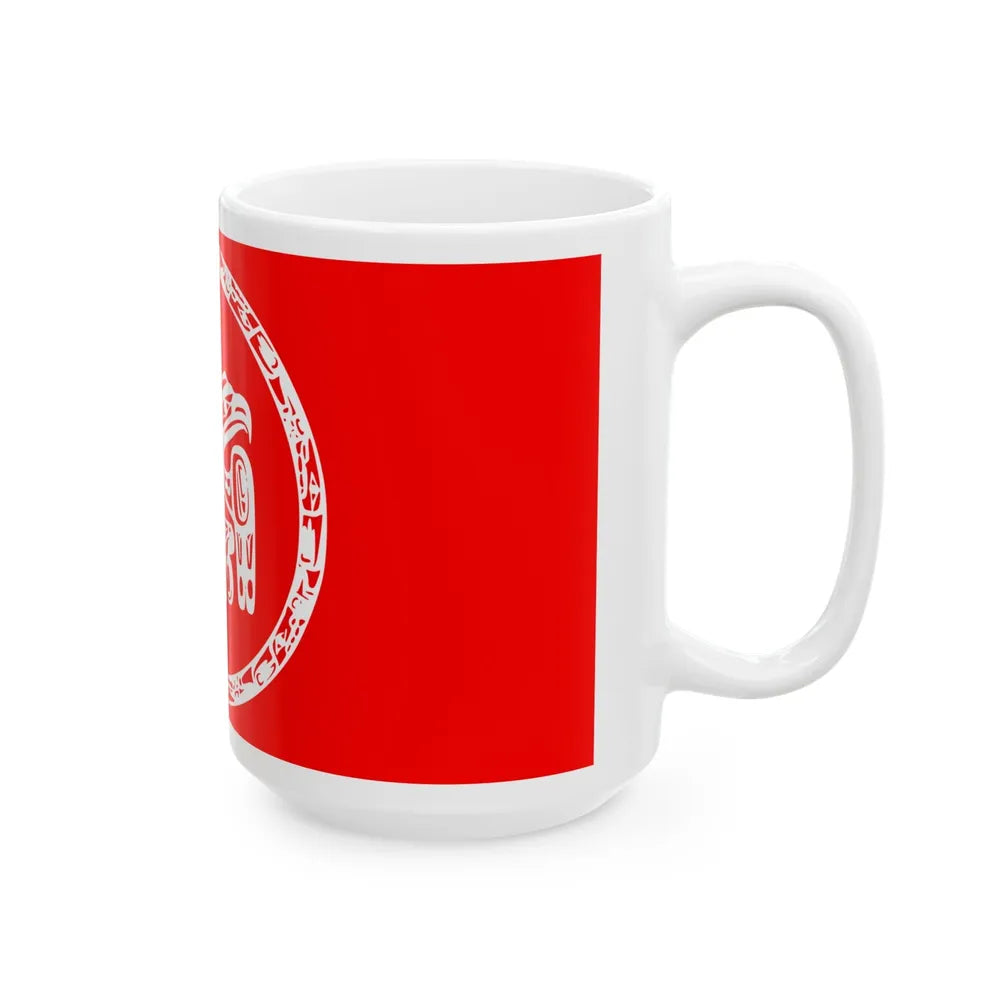 Council of the Haida Nation Flag - White Coffee Mug-Go Mug Yourself