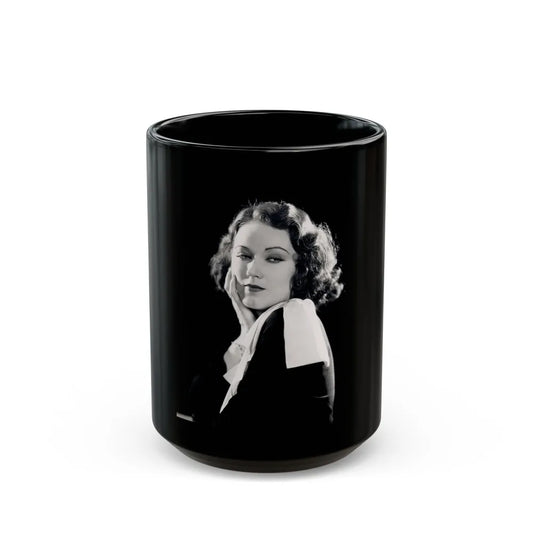 Fay Wray #12 (Vintage Female Icon) Black Coffee Mug-15oz-Go Mug Yourself