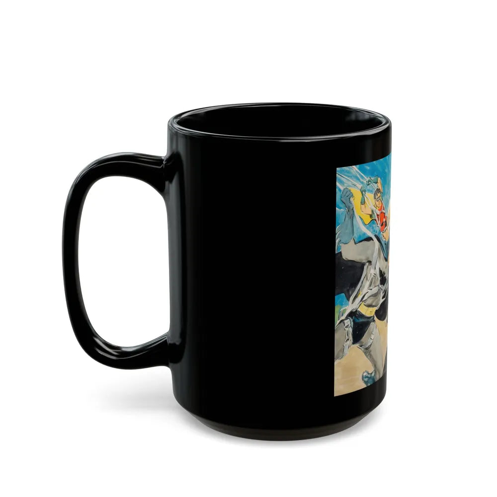 Batman and Robin, movie poster illustrations (2) - Black Coffee Mug-Go Mug Yourself