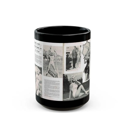 Janette Scott #42 - 5 B&W Photos & Article from Magazine (Vintage Female Icon) Black Coffee Mug-15oz-Go Mug Yourself