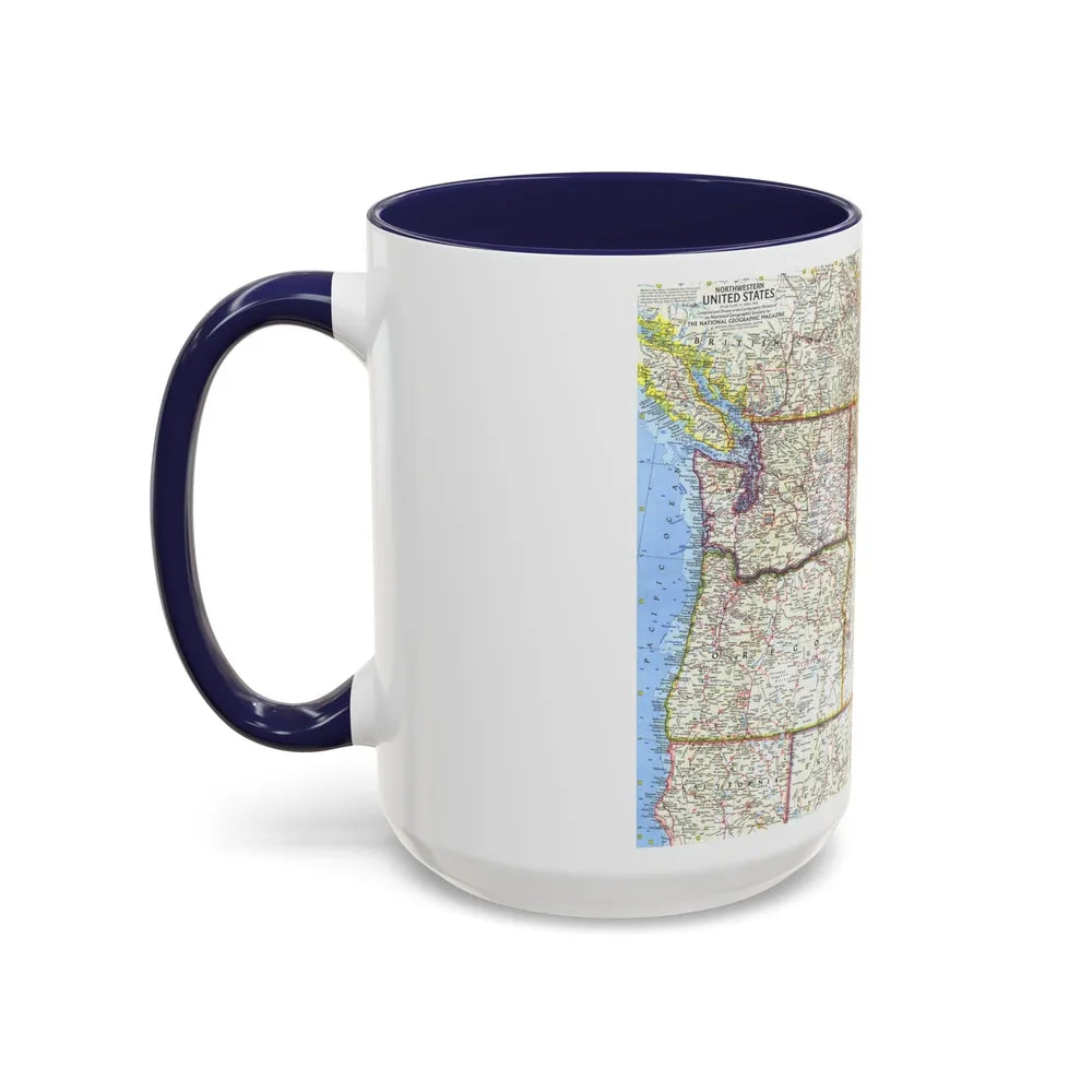 USA - Northwestern (1960) (Map) Accent Coffee Mug-Go Mug Yourself