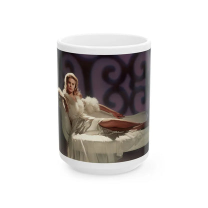 Elizabeth Montgomery #78 1 (Vintage Female Icon) White Coffee Mug-15oz-Go Mug Yourself