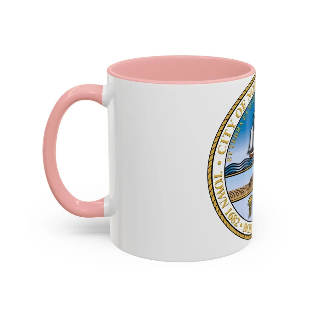 Seal of Norfolk Virginia - Accent Coffee Mug-Go Mug Yourself