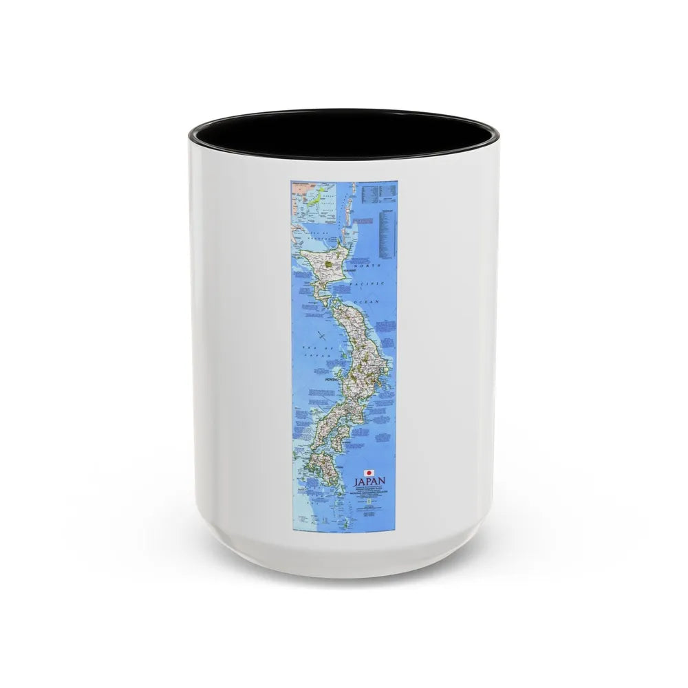 Japan (1984) (Map) Accent Coffee Mug-15oz-Black-Go Mug Yourself