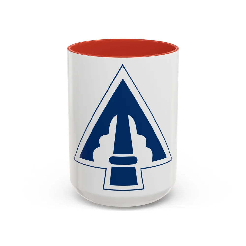 XXII Corps (U.S. Army) Accent Coffee Mug-15oz-Red-Go Mug Yourself