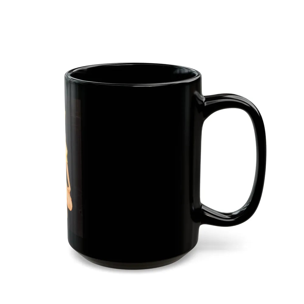 Blonde Pin-Up - Black Coffee Mug-Go Mug Yourself