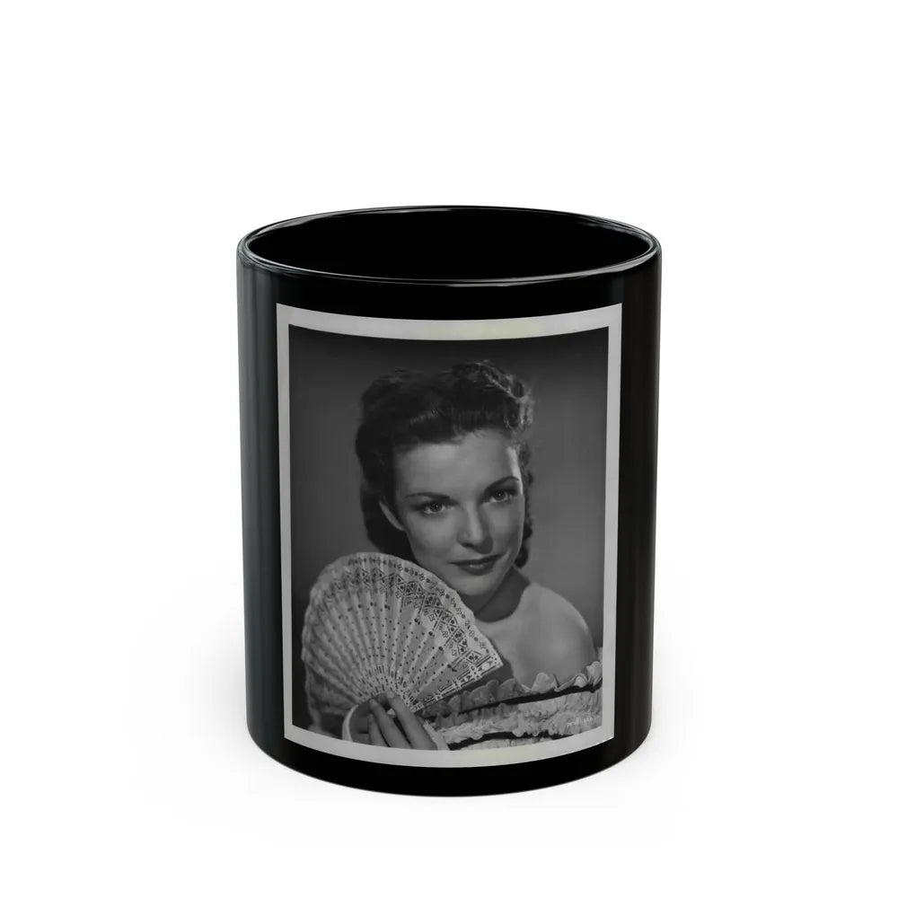 Cathy Downs #40 (Vintage Female Icon) Black Coffee Mug-11oz-Go Mug Yourself