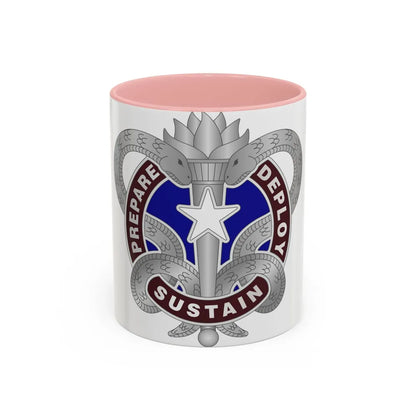 Medical Logistics Command (U.S. Army) Accent Coffee Mug-11oz-Pink-Go Mug Yourself