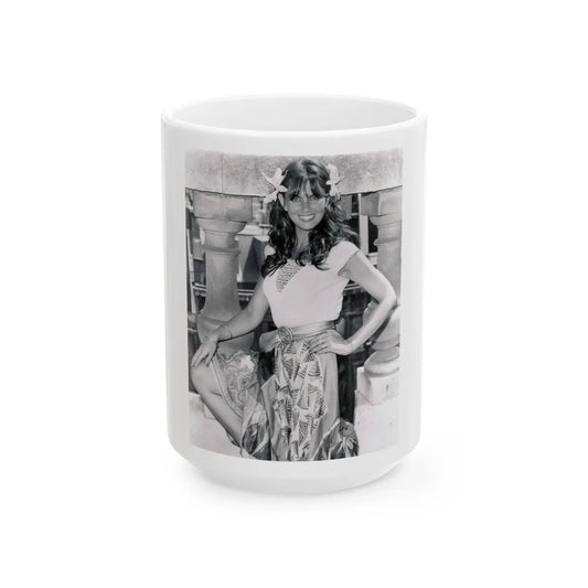 Caroline Munro #288 (Vintage Female Icon) White Coffee Mug-15oz-Go Mug Yourself